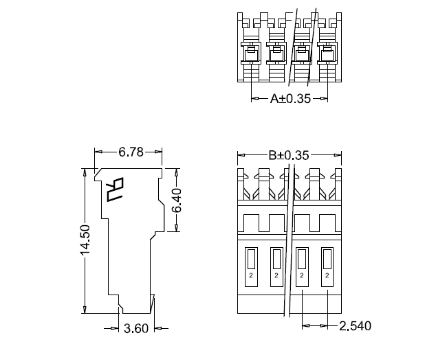 M2051R-N IDC dimensions M2051R-N IDC dimensions