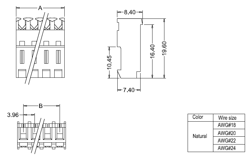 M7060(I)R-N IDC dimension M7060(I)R-N IDC dimension
