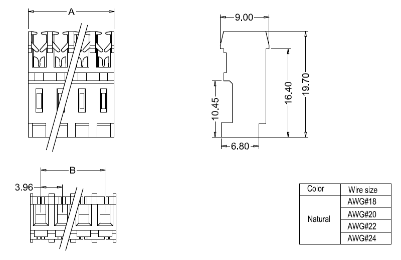 M7060(I)-N-R IDC dimensions M7060(I)-N-R IDC dimensions