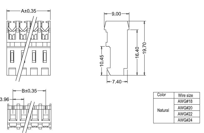 M7060(I)-N IDC dimensions M7060(I)-N IDC dimensions