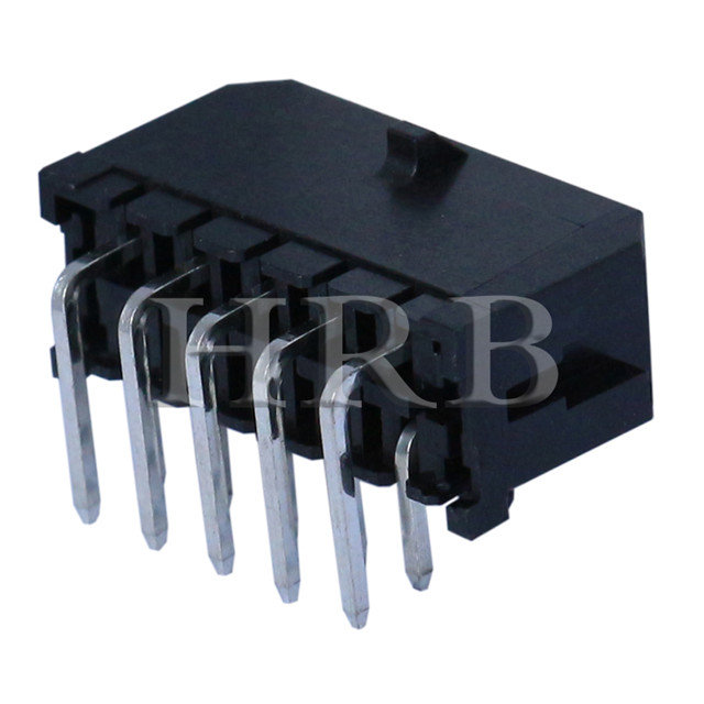 DIP M3045R Right Angle Dual Row Header Connector with Snap-in Plastic Peg PCB Lock