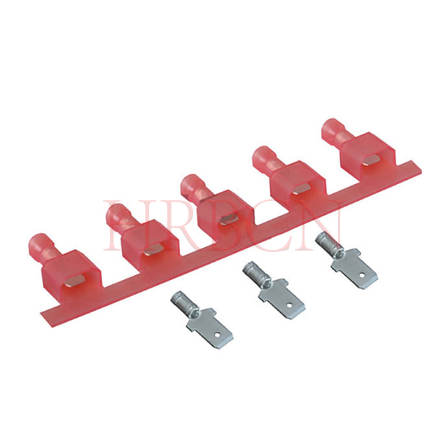 HRB 4.8mm male disconnect terminal mating diagram for automotive and industrial wiring harness AWG22-18