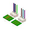 HRB M728X direct/indirect mating IDC RAST connector