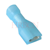 HRB M6350FNS 4.8mm Fully Insulated Female Quick Disconnect Terminal, AWG 16-14, blue nylon, tin-plated brass, for automotive and home appliance wiring