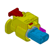 4.0Pitch 2 Pole Receptacle Housing for Locking Contact