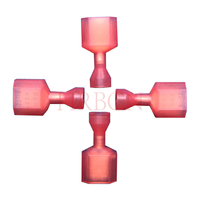 HRB 250 Red Male Nylon Fully Insulated AWG#22-18 Through Hole