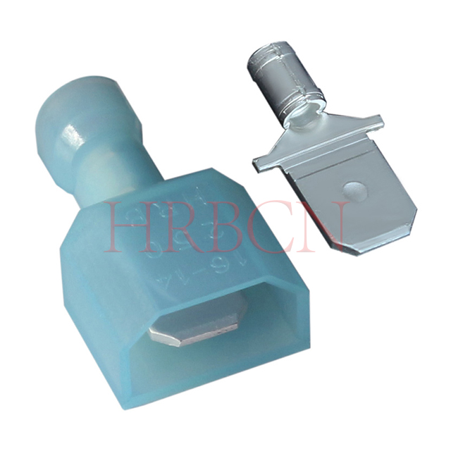 6.35×0.8mm Tin-Plated Brass Male Terminal for AWG16-14 Wire