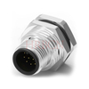 M12 B-coding Panel Front Mounting Male Circular Connector 3-5 Poles