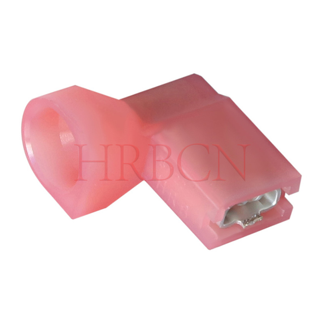 4.8mm female flag disconnect terminal technical parameters: AWG22-18, 10A 300V, nylon66 UL94V-2, operating temperature -25°C to +105°C