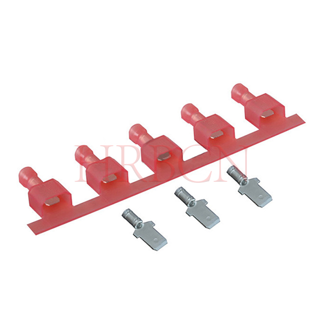 HRB 4.8mm male disconnect terminal mating diagram for automotive and industrial wiring harness AWG22-18