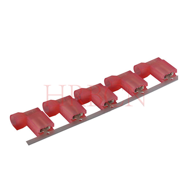 HRB M7600 female flag terminal mating diagram, compatible with M6351 male tab, for automotive and industrial wiring harness