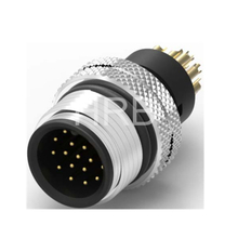 M12 A-coding Freestyle Mounting Male Circular Connector 13-17 Poles