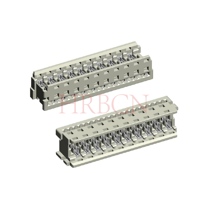 M1270-2xN-W Vertical IDC 1.27 pitch for Ribbon Cable