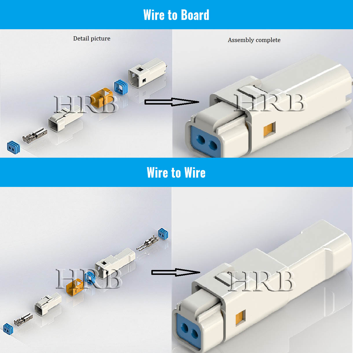 wire to board/wire to wire waterproof connector