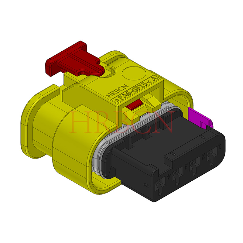 4.0Pitch 4 Pole Receptacle Housing for Locking Contact