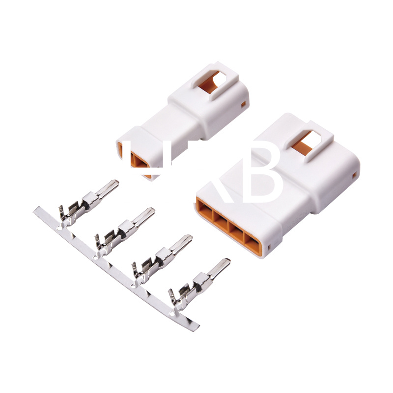 2 Poles 6.35mm Pitch Wire To Wire Waterproof Electrical Connectors 