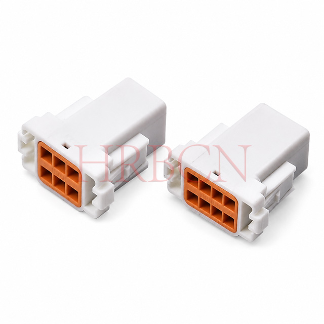 HRB 3.0mm pitch dual‑row waterproof plug housing for wire‑to‑wire interconnection