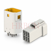 HRB 2.0mm pitch dual‑row 6‑pin(2×3) waterproof plug housing and PCB-mount header for wire‑to‑board connector