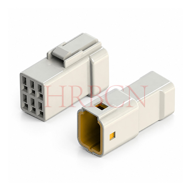 HRB 2.0mm pitch 6pin dual-row male and female housing set, wire-to-wire waterproof connector
