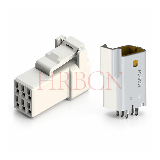 HRB 6‑pole easily mating wire‑to‑board waterproof connector 2.0mm pitch