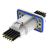 HRB dual row panel mount wire to wire plug receptacle mated assembly