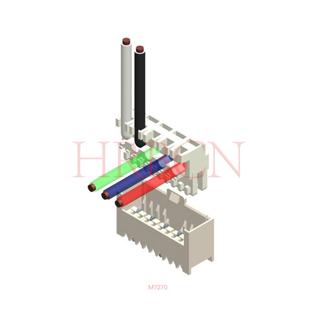 RAST 2.5 Power IDC connector with locking and polarization structure