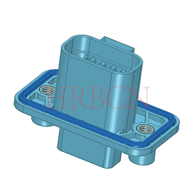 A-M4084F-2xN-W-P panel mount female receptacle housing 4.0mm pitch waterproof wire-to-wire power connector with mounting flanges