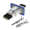 HRB A-M4084 4.0mm IP67 panel mount waterproof wire to wire power connector dual row