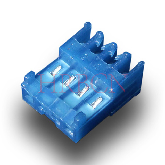 Close-up of polarizing tabs & brass tin-plated IDC terminal on M2050 feed through connector