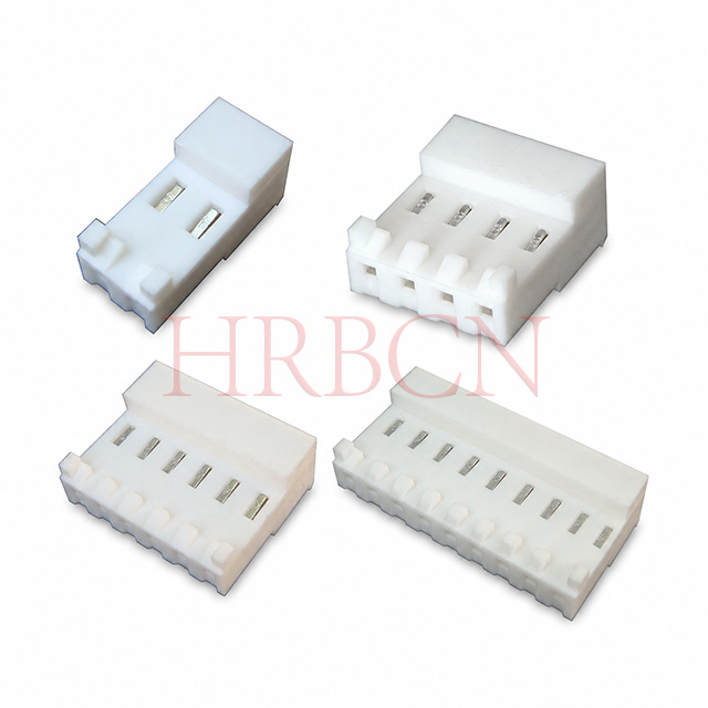 HRB M7060R-N-C-R 3.96mm 90° closed-end IDC connector with locking ramp and polarizing tabs AWG24