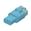 Mated HRB A-M4084 IP67 waterproof wire-to-wire power connector for automotive EV wiring harness