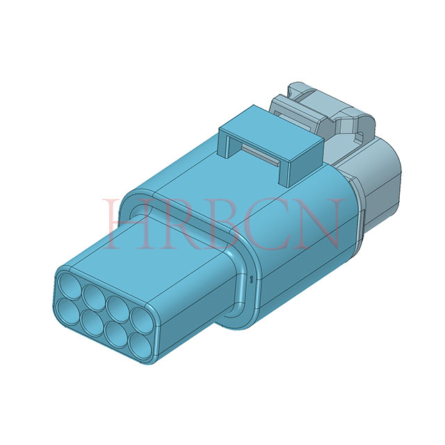 Mated HRB A-M4084 IP67 waterproof wire-to-wire power connector for automotive EV wiring harness
