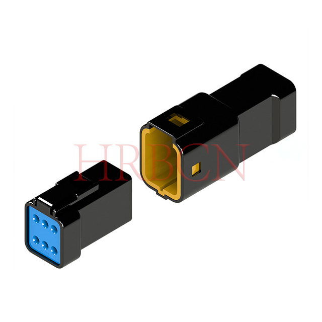 6pin dual row male female housing HRB 2.0mm waterproof connector