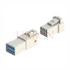 HRB dual‑row wire‑to‑wire waterproof connector series, 2×4‑pin housings unmated
