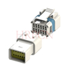 HRB 2.0mm pitch dual row wire to wire waterproof connector, 4-24 pin male female mated assembly