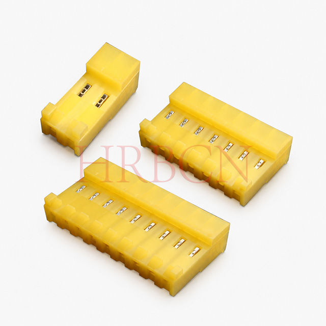 HRB M7060R-N-C-R 3.96mm 90° closed-end IDC connector with locking ramp and polarizing tabs AWG20
