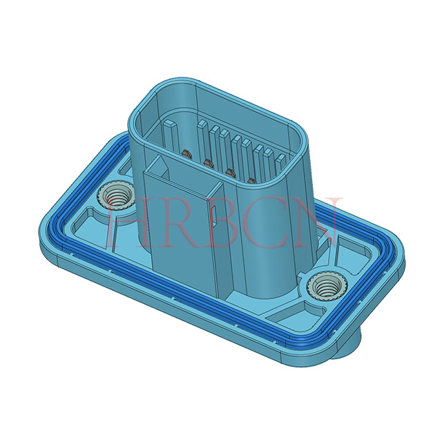 A-M4084F-2xN-W-P panel mount female receptacle housing 4.0mm pitch waterproof wire-to-wire power connector with mounting flanges