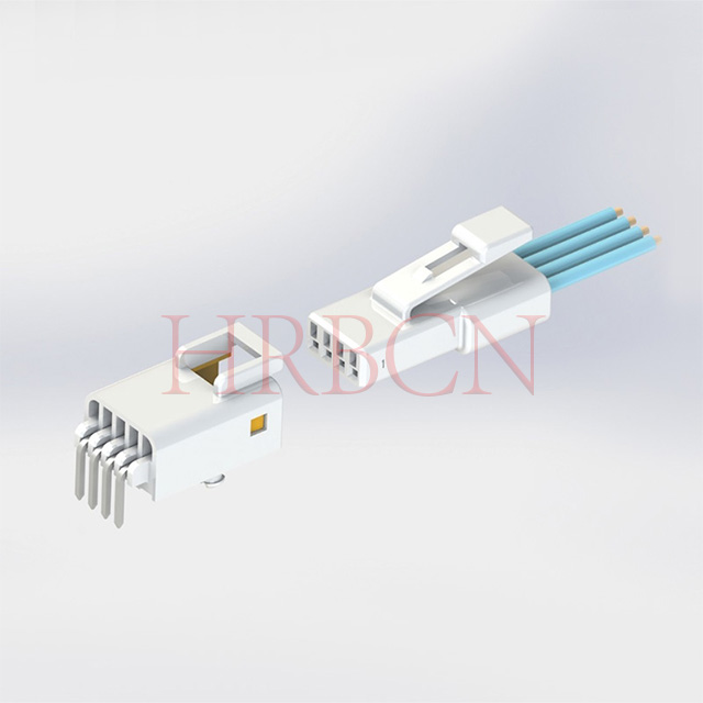 Right‑angle 90° wire‑to‑board connector mating diagram male housing & PCB header