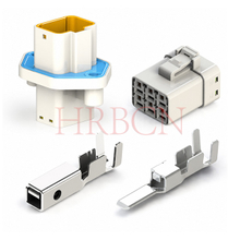 HRB 6.35mm Pitch Panel Mount Wire To Wire Waterproof Electrical Connectors 