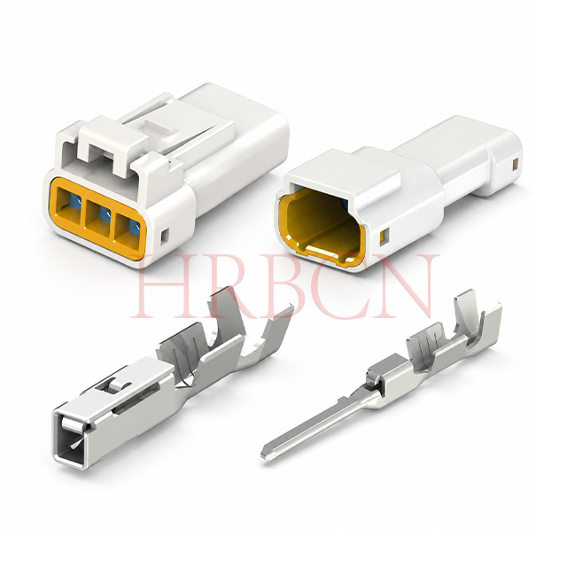 HRB 3.0mm Pitch Single Row Wire To Wire Waterproof Connectors 