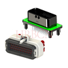 vertical 180° PCB header automotive waterproof connector