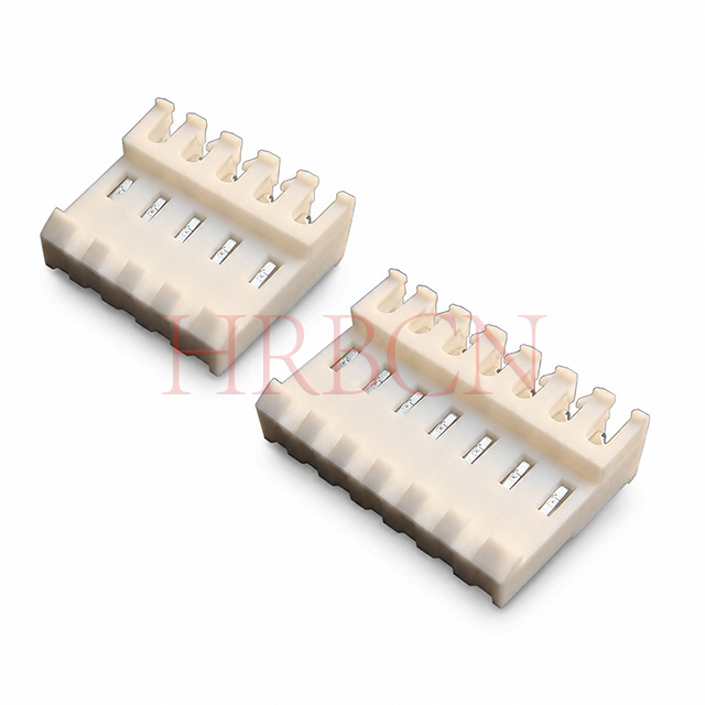 HRB M7060-N-C 3.96mm 180° feed-through IDC connector with locking ramp, no polarizing tabs AWG24
