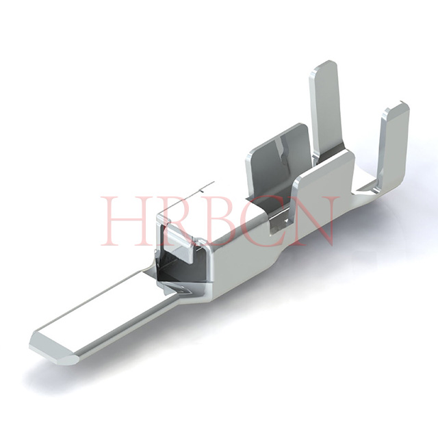 HRBCN 6.35mm pitch male crimp contact, phosphor bronze tin‑plated terminal