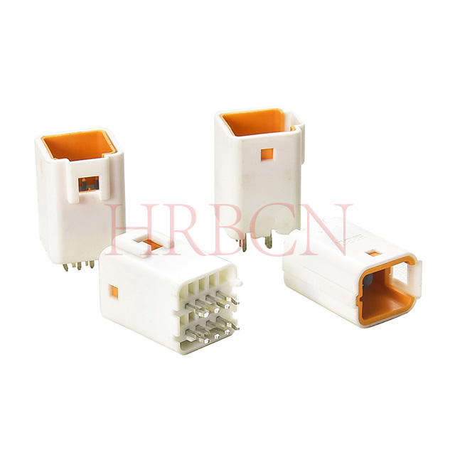 HRB 2.0mm pitch dual‑row 180° straight vertical PCB‑mount waterproof header