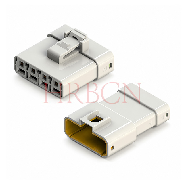 HRBCN A-M63501WF single row 6.35mm IP67 wire to wire waterproof connector plug and receptacle full set 4 pin